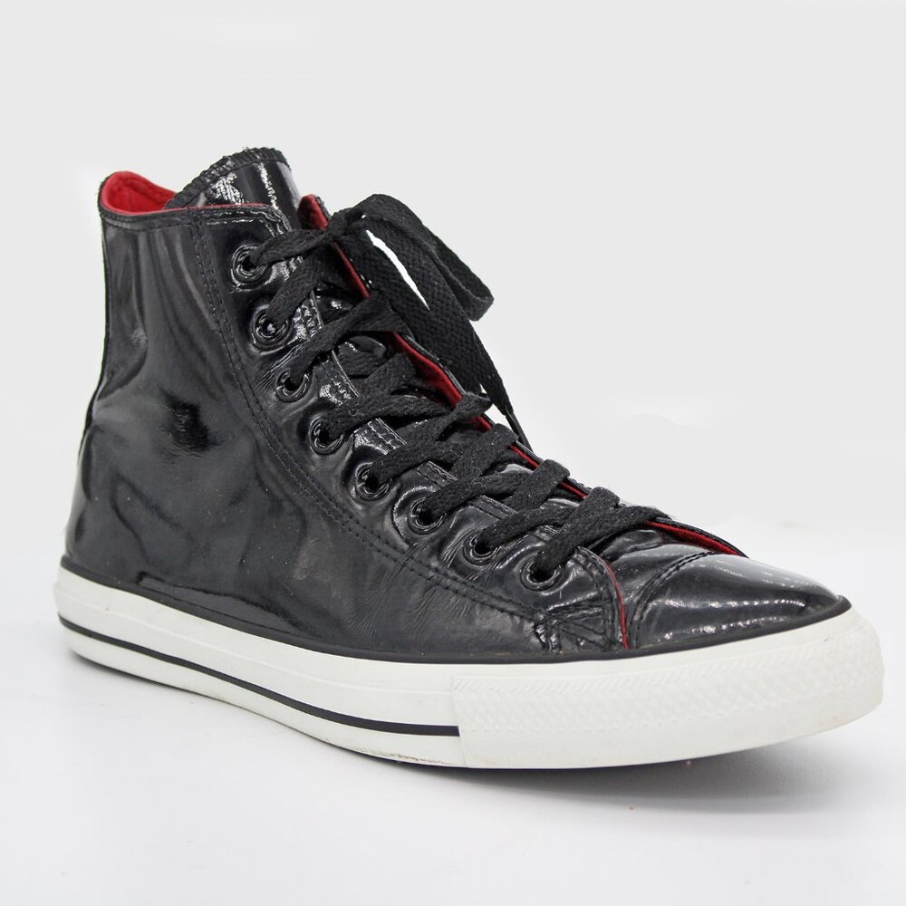 Converse Chuck Taylor Black Patent Leather Sneaker Unisex: Size: MN US 9/WMN 11